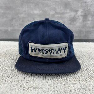 VINTAGE HUDSONS BAY NEW YORK MESH SNAPBACK TRUCKER‎ HAT OSFA PATCH CAP
